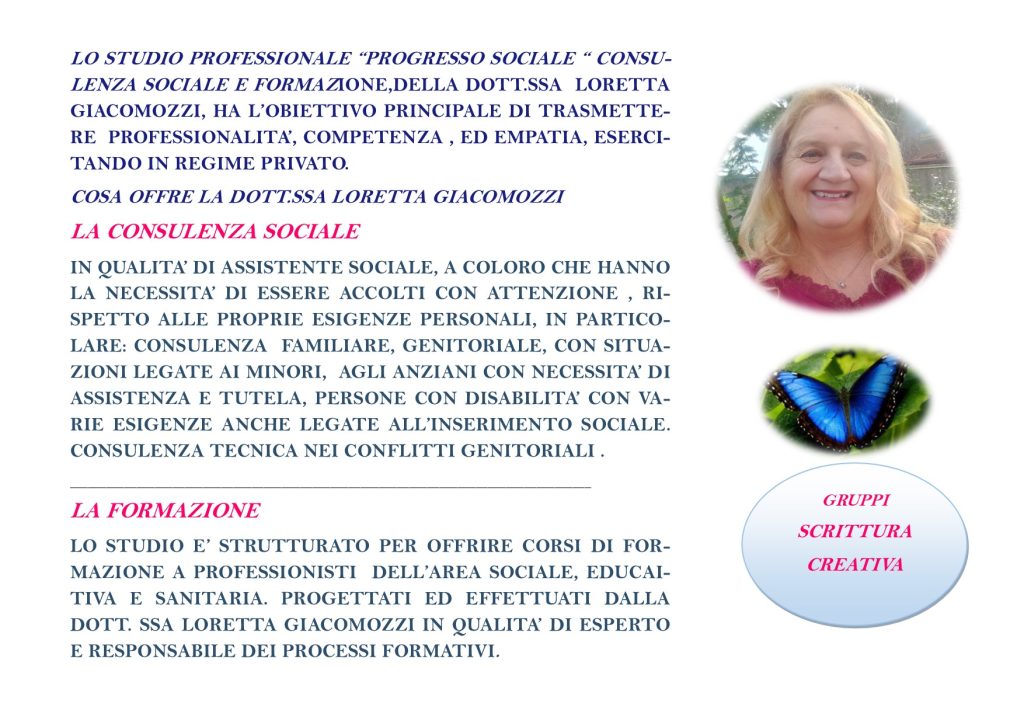 Studio Professionale “Progresso Sociale” Dottoressa Loretta Giacomozzi