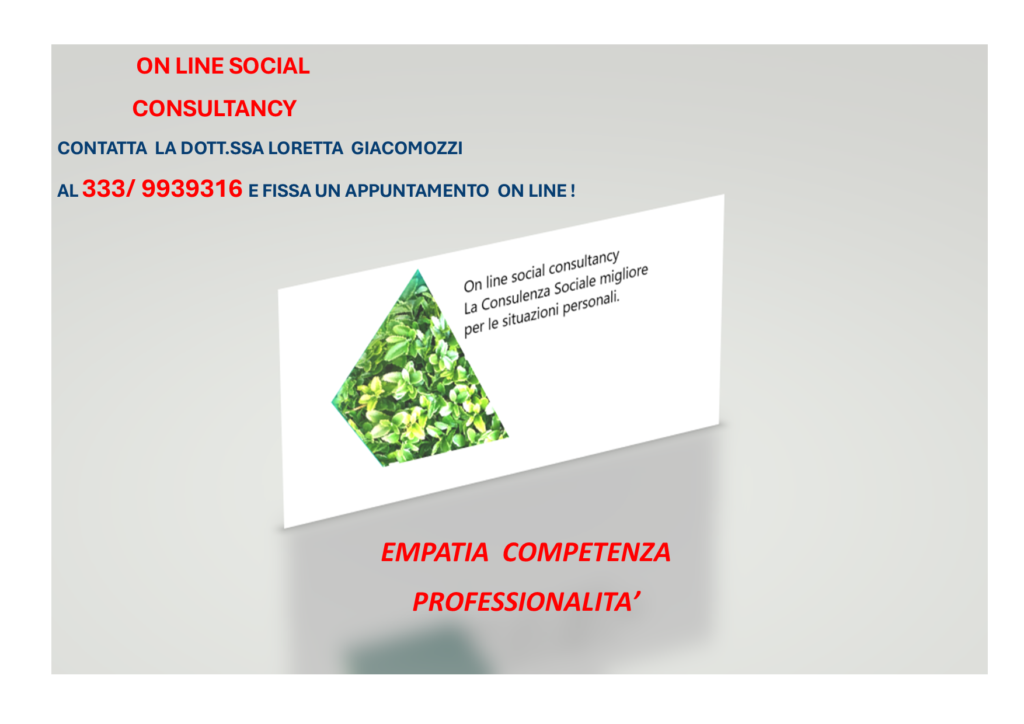 Servizio “ON LINE SOCIAL CONSULTANCY”