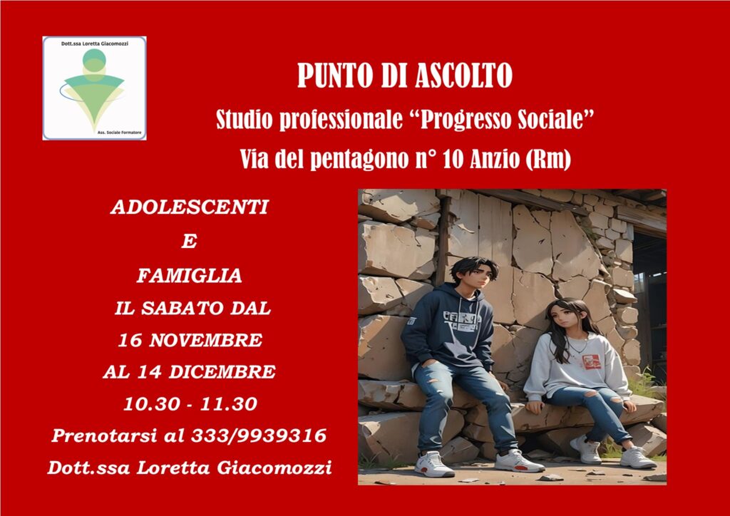 Punto di Ascolto per Adolescenti e Famiglie